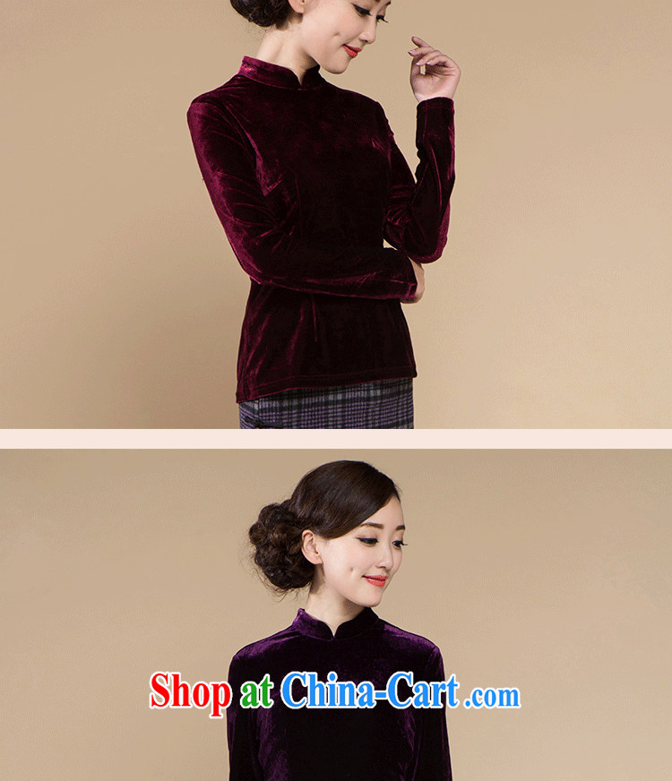 once and for all, fatally jealous advisory committee high-end original gold velour long sleeved qipao Chinese T-shirt autumn and winter clothes, jacket black 2XL pictures, price, brand platters! Elections are good character, the national distribution, so why buy now enjoy more preferential! Health