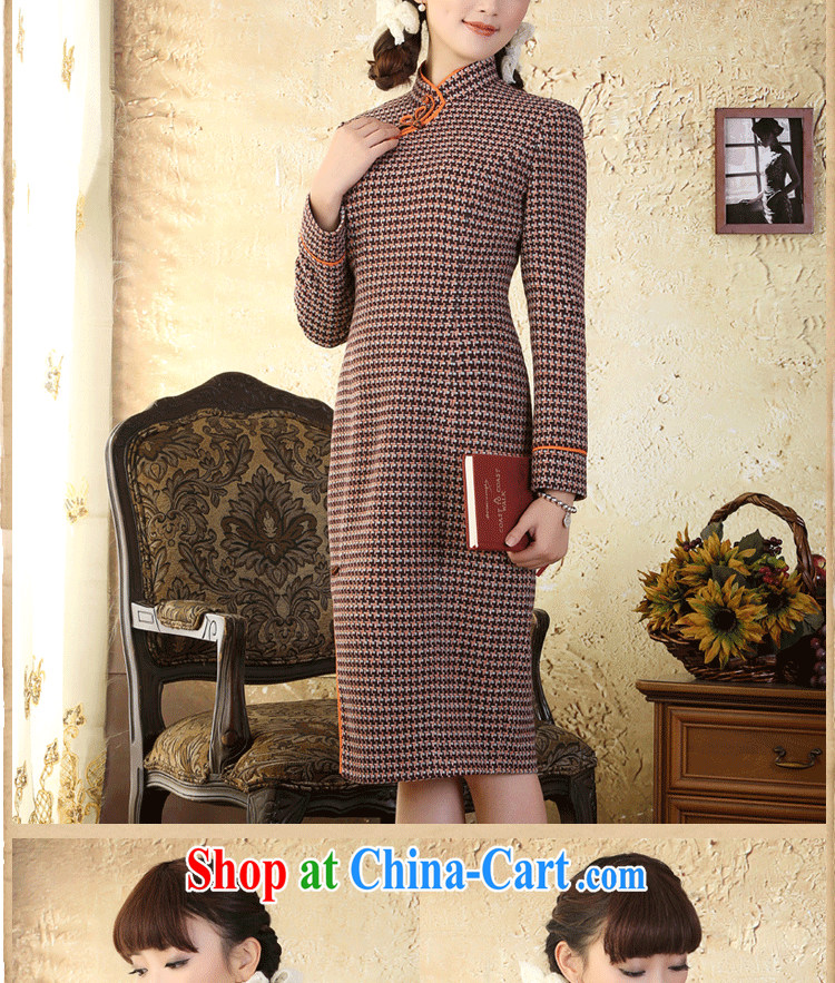 proverbial hero Once warm heart gross 1000 what bird, Long-Sleeve dresses improved autumn and winter, the cheongsam dress retro checkered L pictures, price, brand platters! Elections are good character, the national distribution, so why buy now enjoy more preferential! Health