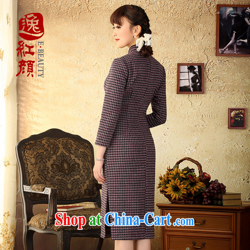proverbial hero once and for all and warm heart hair? 1000 birds, long-sleeved qipao improved retro new Autumn and Winter Fashion cheongsam dress long, latticed 2 XL, fatally jealous once and for all, and, on-line shopping