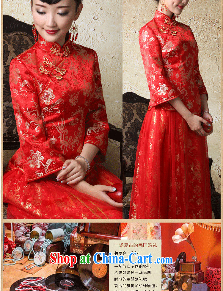 proverbial hero once and for all and millennium-yuan autumn and winter wedding dress, bride cuff antique dresses improved national wind bridal toast serving red S pictures, price, brand platters! Elections are good character, the national distribution, so why buy now enjoy more preferential! Health