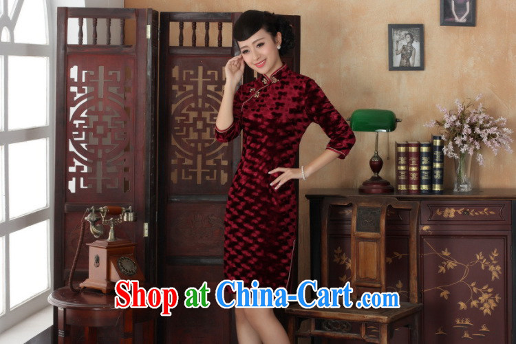 Mrs Ingrid economy sprawl and elegant ladies handcrafted solid-stretch the wool 7 cuff long cheongsam T - B green XXL pictures, price, brand platters! Elections are good character, the national distribution, so why buy now enjoy more preferential! Health