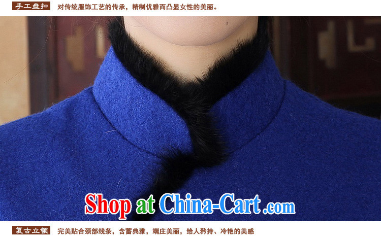 The cross-sectoral thoughts Elizabeth new, what about wool autumn and winter clothing and stylish high-end cheongsam dress hair short, improved daily cheongsam dress 3198 Y D Dark Blue 3XL pictures, price, brand platters! Elections are good character, the national distribution, so why buy now enjoy more preferential! Health