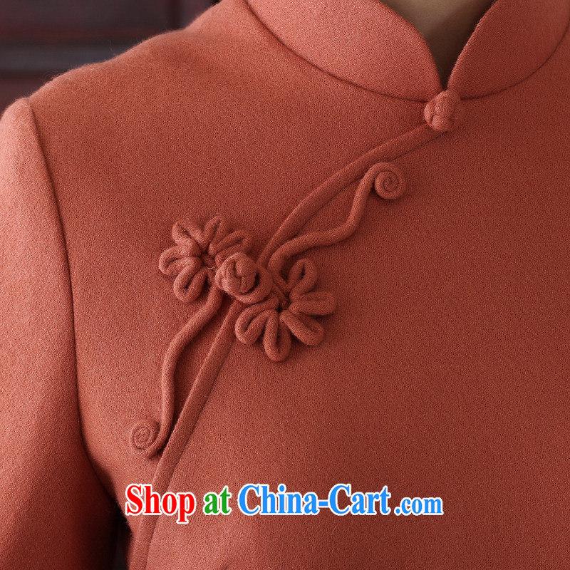 The absence of Elizabeth's Mr NGAN Kam-chuen new gross outfit? retro wool? daily improved long-sleeved autumn and winter dresses, skirts 3220 Y D bare orange 2 XL, cross-sectoral, Elizabeth, and shopping on the Internet