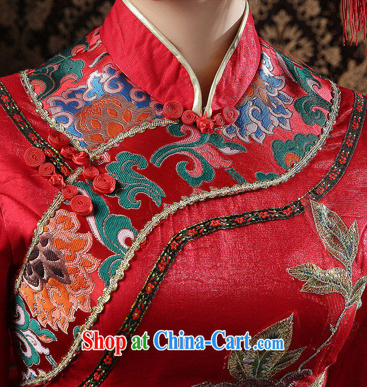 Rain is still clothing and new bride wedding dress red retro improved Chinese style wedding wedding long robes set embroidered skirt QP 565 red tailored final pictures, price, brand platters! Elections are good character, the national distribution, so why buy now enjoy more preferential! Health