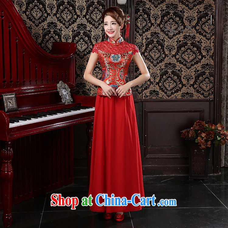Rain was Yi marriages and Stylish retro improved Chinese wedding toast clothing Lace Embroidery red long, back-door dress QP 564 red tailored final pictures, price, brand platters! Elections are good character, the national distribution, so why buy now enjoy more preferential! Health