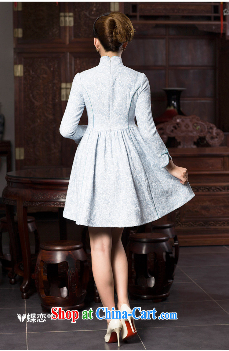 Butterfly Lovers 2015 spring new stylish improved bridesmaid dresses clothing dress retro fashion short cheongsam 48,019 light blue XXL pictures, price, brand platters! Elections are good character, the national distribution, so why buy now enjoy more preferential! Health
