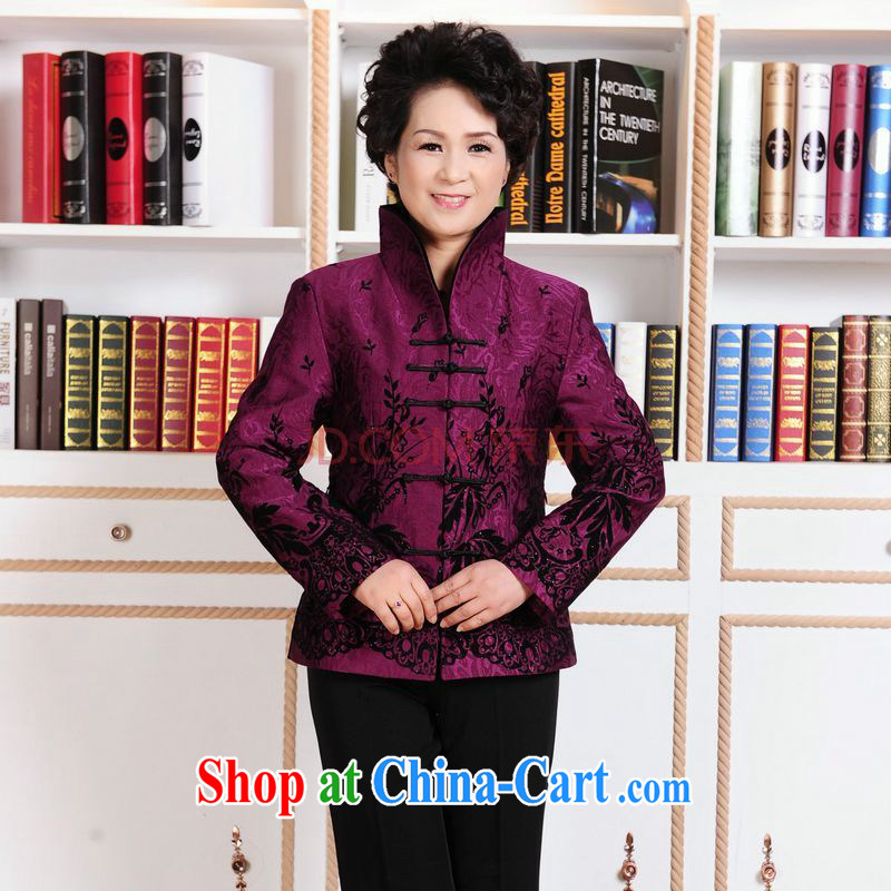 Joseph cotton, older women Tang with autumn and winter Load T-shirt jacket, for Chinese female parka brigades