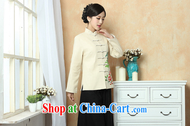 Cotton Joseph female Tang with autumn and winter Load T-shirt jacket, cotton for the Chinese T-shirt national costume show clothing - 1 beige 3XL pictures, price, brand platters! Elections are good character, the national distribution, so why buy now enjoy more preferential! Health