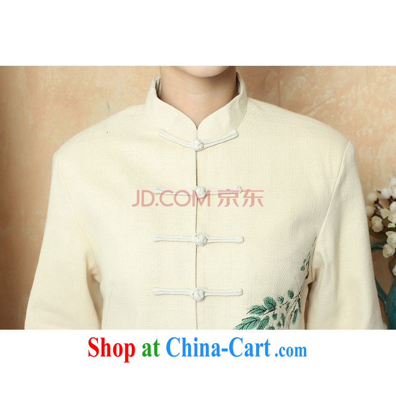 Cotton Joseph female Tang with autumn and winter jackets with jacket, cotton for the Chinese T-shirt national costume show clothing - 1 beige 3XL, Joseph cotton, shopping on the Internet