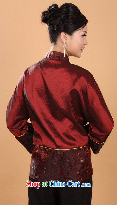 Cotton Joseph female Tang with autumn and winter jackets with jacket, collar damask Chinese T-shirt national costume - 3 red 3 XL pictures, price, brand platters! Elections are good character, the national distribution, so why buy now enjoy more preferential! Health