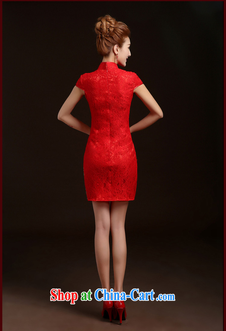 Ting Beverly toast Service Bridal Fashion 2014 autumn and winter wedding dress red short retro embroidery Phoenix cheongsam dress and skirt red XL pictures, price, brand platters! Elections are good character, the national distribution, so why buy now enjoy more preferential! Health