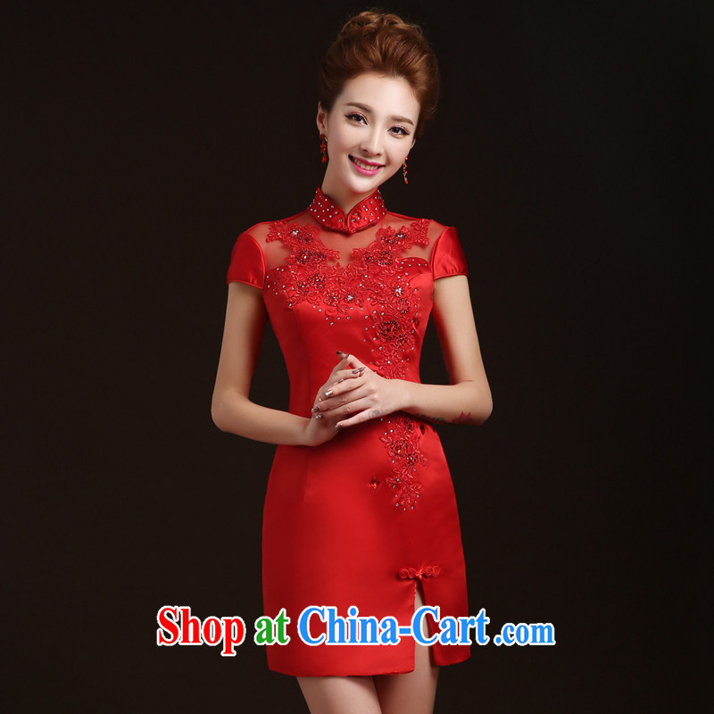 Ting Beverly toast Service Bridal Fashion winter dresses wedding dresses new 2014 autumn and winter clothing short wedding dresses red S Ting, Beverly (tingbeier), online shopping