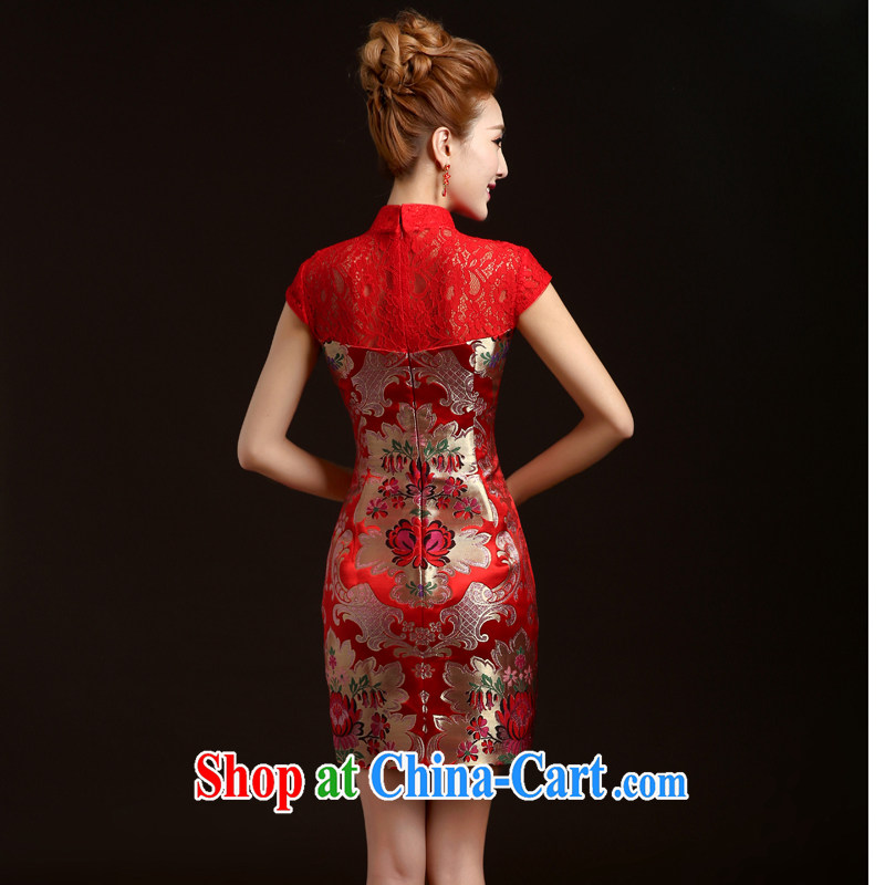 Ting Beverly dresses new 2014 autumn and winter with short Chinese Dress toast Service Bridal Fashion winter wedding dresses red XXL Ting, Beverly (tingbeier), shopping on the Internet