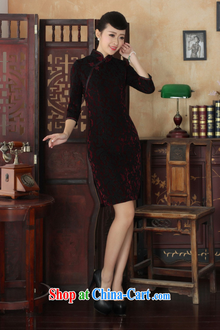 Mrs Ingrid sprawl economy fall 2014 with new, for Chinese Ethnic Wind female gold velour cheongsam beauty as shown in Figure XXL pictures, price, brand platters! Elections are good character, the national distribution, so why buy now enjoy more preferential! Health