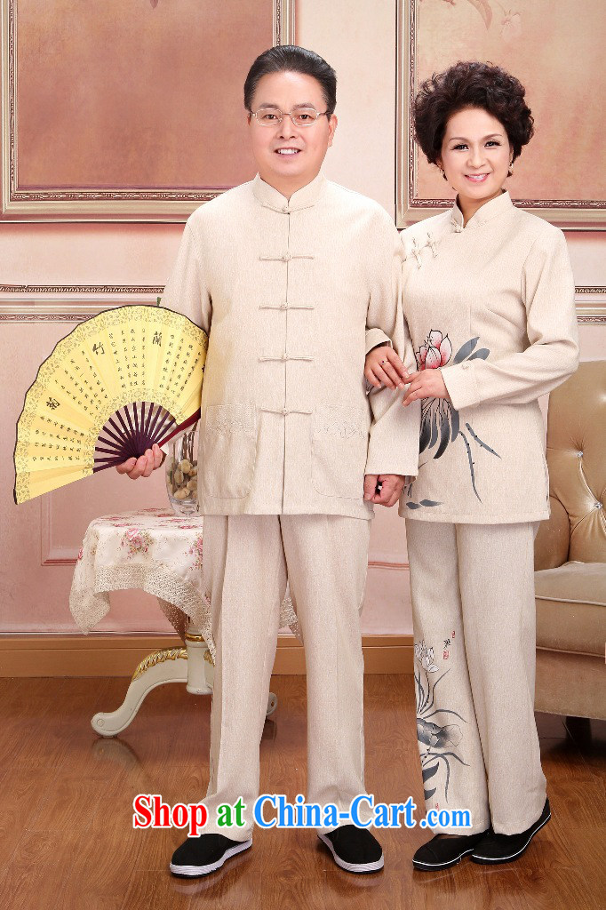 Cotton Joseph middle-aged and older Chinese men and women taxi for couples with spring and autumn jacket cotton long-sleeved T-shirt the pants Kit men's gray suit XL pictures, price, brand platters! Elections are good character, the national distribution, so why buy now enjoy more preferential! Health