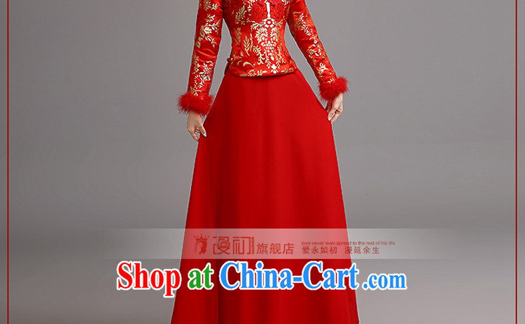 Definition 2015 early New cheongsam dress retro improved cultivating cheongsam Lace Embroidery bridal toast cheongsam dress winter, thick XXL code pictures, price, brand platters! Elections are good character, the national distribution, so why buy now enjoy more preferential! Health