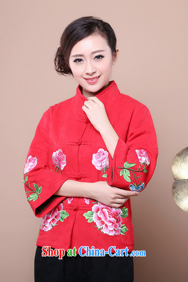 2014 fall and winter girls decorated in stylish cotton jacquard Tang jackets kit to sell FG red T-shirt XXXXL pictures, price, brand platters! Elections are good character, the national distribution, so why buy now enjoy more preferential! Health