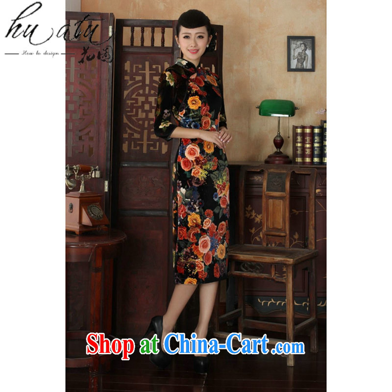 Take the dresses with autumn Tang Women's clothes new, for improved stretch the wool painting stylish classic in long sleeves dresses such as figure 2 XL, spend figure, shopping on the Internet