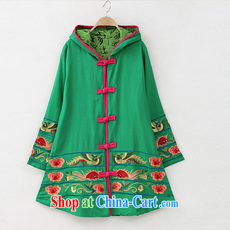 Stakeholders line cloud red Embroidery is detained for questioning, served long-sleeved jacket National wind in older double-cap Tang on T-shirt TRJYD 8039 green, code, stakeholders line cloud (YouThinking) outfit,/Tang, and shopping on the Internet