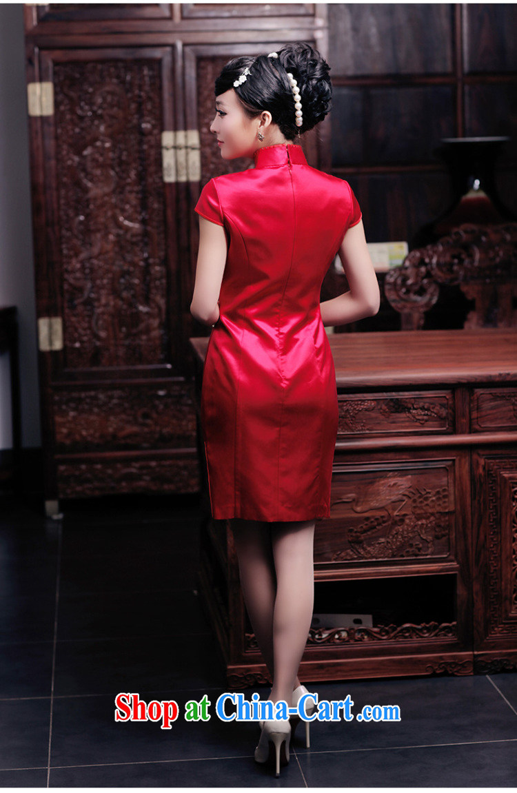 Butterfly Lovers 2015 spring new short, manually push embroidered heavy Silk Cheongsam retro improved daily outfit 49,126 Chinese red pre-sale 20 Days Out L pictures, price, brand platters! Elections are good character, the national distribution, so why buy now enjoy more preferential! Health