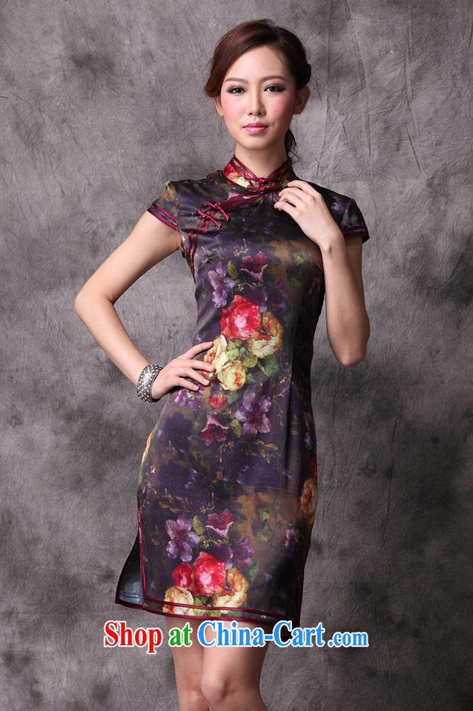 AIDS is also a 2014 new spring and summer with heavy Silk Cheongsam improved Stylish retro daily outfit skirt summer high figure XXXL pictures, price, brand platters! Elections are good character, the national distribution, so why buy now enjoy more preferential! Health