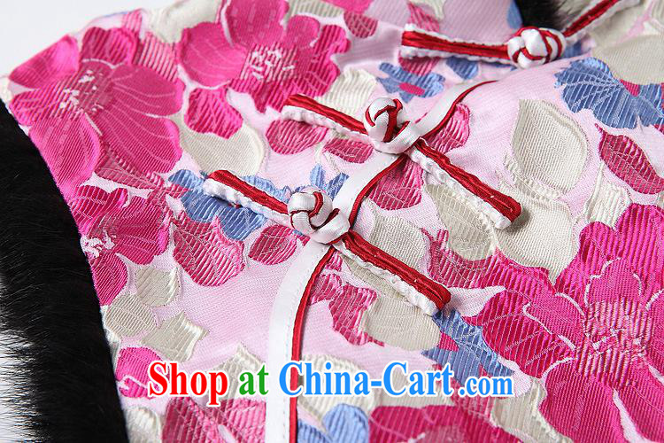 2014 autumn and winter, the girls improved stylish spell gross sleeveless quilted is not the Lao short cheongsam QF of 141,014 red XXL pictures, price, brand platters! Elections are good character, the national distribution, so why buy now enjoy more preferential! Health