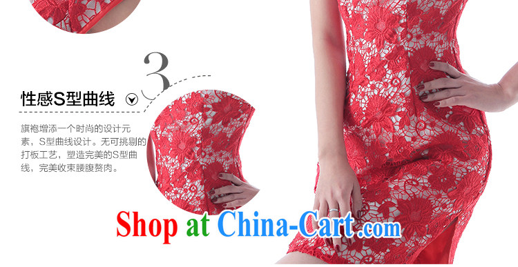 With the 2015 new wedding fatally jealous red elegant lace short cheongsam-fork marriage toast serving the red XL pictures, price, brand platters! Elections are good character, the national distribution, so why buy now enjoy more preferential! Health