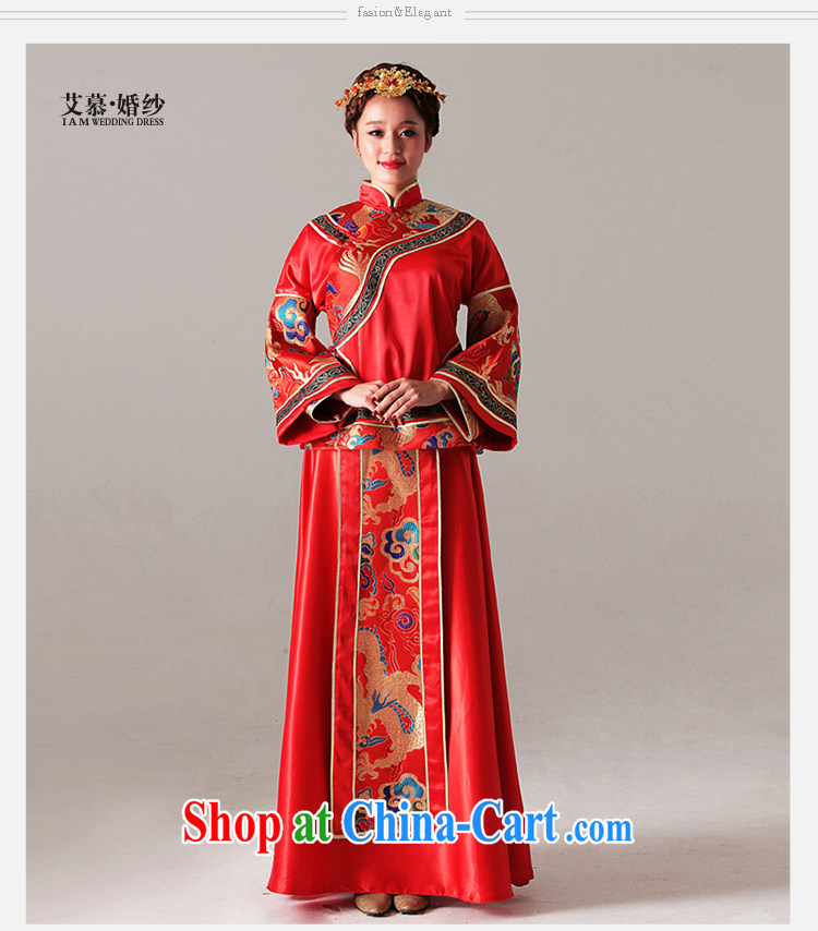 With the 2015 new wedding flower-compatible Chinese Embroidery bridal wedding dress show reel service red dragon of the Red XL pictures, price, brand platters! Elections are good character, the national distribution, so why buy now enjoy more preferential! Health