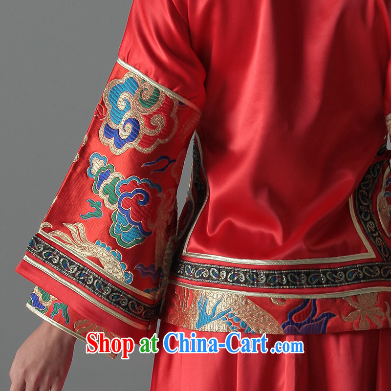With the 2015 new wedding dresses take an inclusive Chinese Embroidery bridal wedding dress show groups serving the red dragon of the Red XL, AIDS, and shopping on the Internet