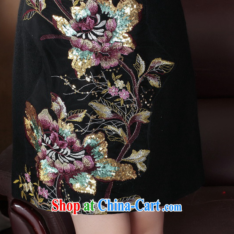 The cross-sectoral Windsor high-end water stingrays gross for 2014 new winter clothes retro thick so the embroidery vest cheongsam dress 3165 Y D 3 XL, Jennifer, Elizabeth, and shopping on the Internet