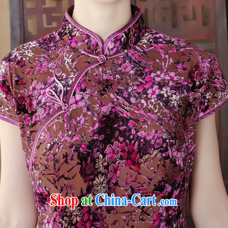 The cross-sectoral Windsor classic new, improved daily, Ms. Tang is short-sleeved autumn and the cheongsam dress style retro 3158 Y B 3 XL, cross-sectoral, Elizabeth, and shopping on the Internet