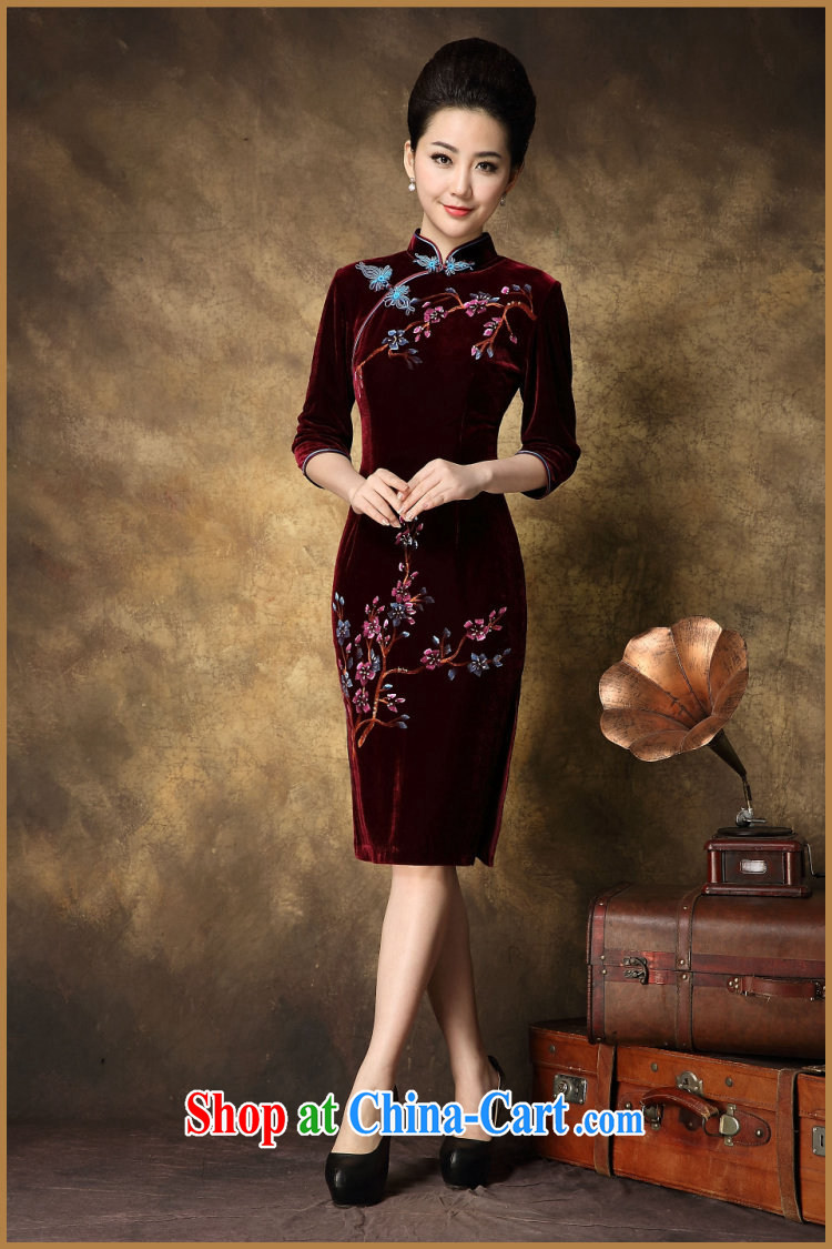 She made the 2014 spring and summer new gold velour hand-painted XL cultivating high-end your air Phillips, cheongsam dress red XXXL pictures, price, brand platters! Elections are good character, the national distribution, so why buy now enjoy more preferential! Health