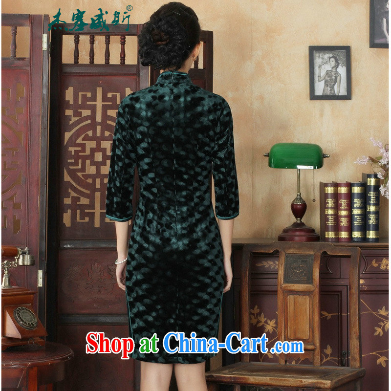 Jessup, new Ethnic Wind tang on the collar manual for women, wool beauty dresses dresses green XXXL, Jessup, and shopping on the Internet