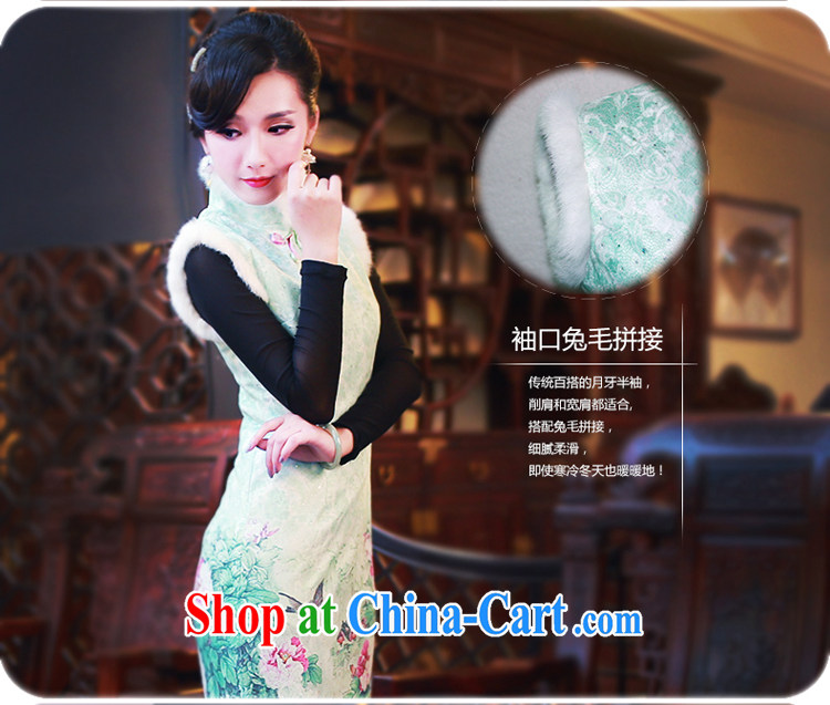 Unwind after the 2014 winter clothes new Stylish retro improved daily hair collar cheongsam dress 4813 4813 green XXL pictures, price, brand platters! Elections are good character, the national distribution, so why buy now enjoy more preferential! Health