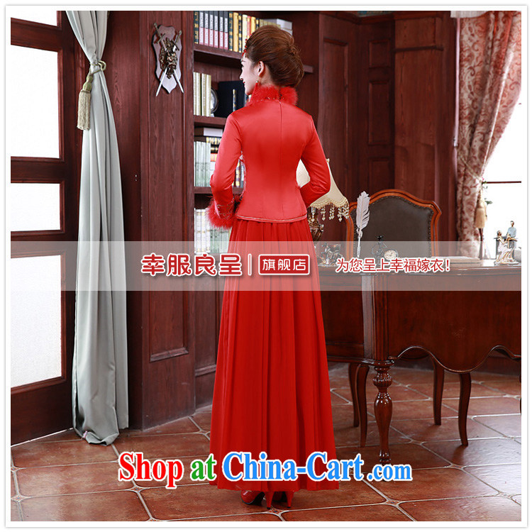 A good service is 2015 New Spring Summer bridal wedding dress long-sleeved Chinese bows clothing cheongsam red 2 XL pictures, price, brand platters! Elections are good character, the national distribution, so why buy now enjoy more preferential! Health