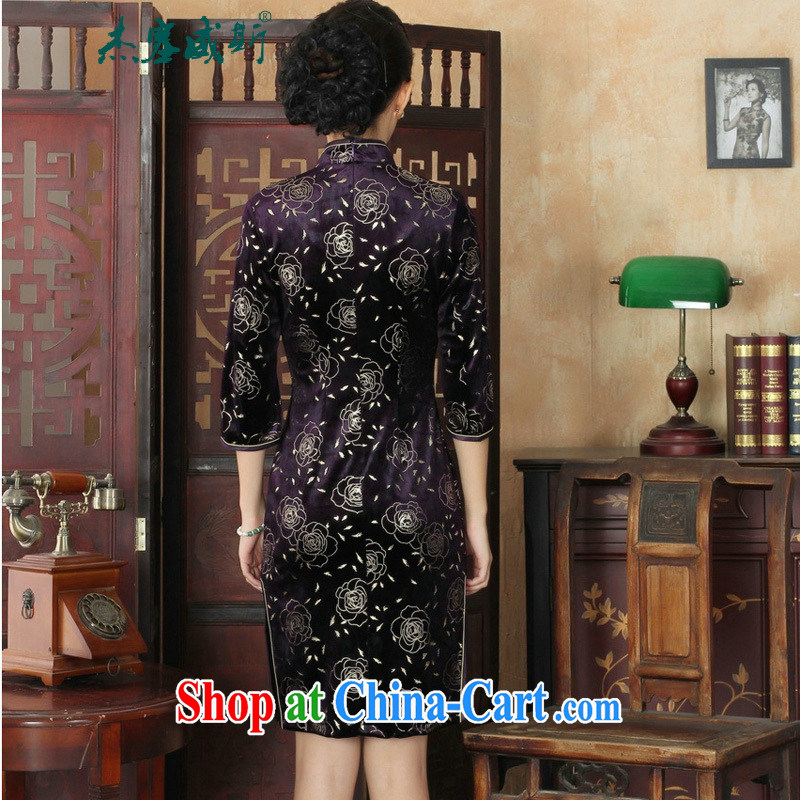 Cheng Kejie, Wiesbaden, new Chinese Ethnic Wind female, for manually for the velvet cheongsam beauty dresses such as the XXXL, Jessup, qipao/Tang, and shopping on the Internet