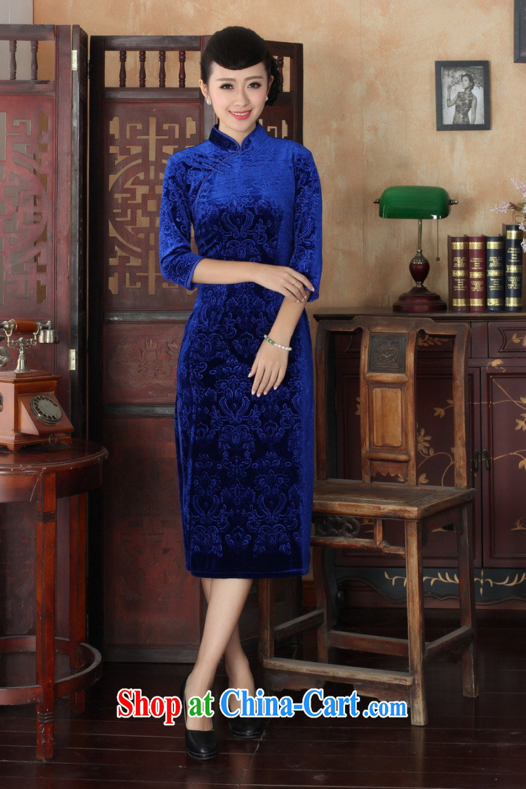 Jessup, new elegant solid color, collar-stretch the wool beauty dresses dresses royal blue XXL pictures, price, brand platters! Elections are good character, the national distribution, so why buy now enjoy more preferential! Health