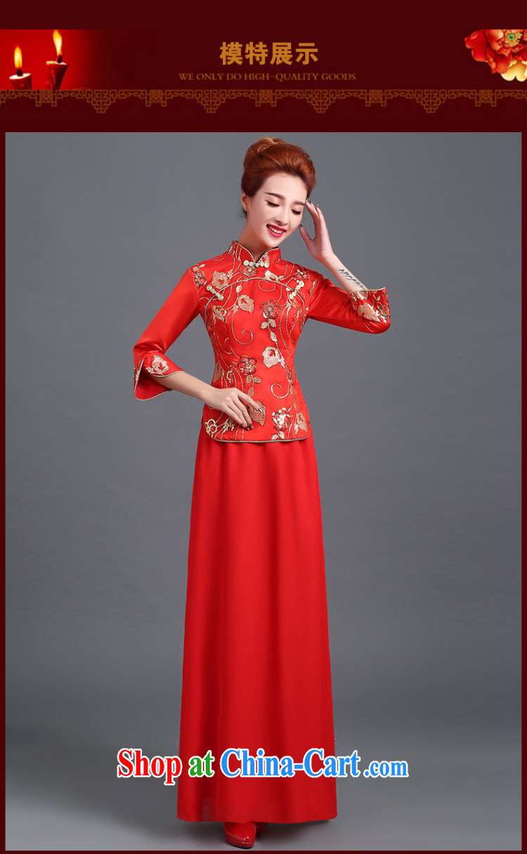 Ting Beverly served toast red long stylish bridal 2014 new wedding wedding dress female Chinese improved cheongsam dress red tailored pictures, price, brand platters! Elections are good character, the national distribution, so why buy now enjoy more preferential! Health