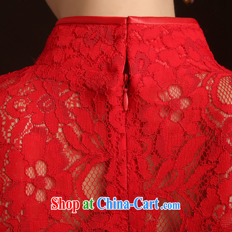 Ting-Addis Ababa 2014 new wedding dresses bridal toast service autumn and winter with long-sleeved red Lace Embroidery Chinese Dress skirt red tailored Ting Beverly (tingbeier), online shopping