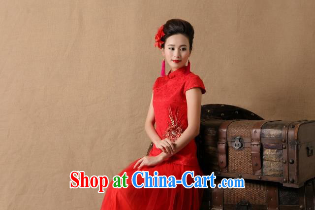 9 month dress * New 2015 bridal wedding ceremony cheongsam dress red bows, dress stylish red L pictures, price, brand platters! Elections are good character, the national distribution, so why buy now enjoy more preferential! Health