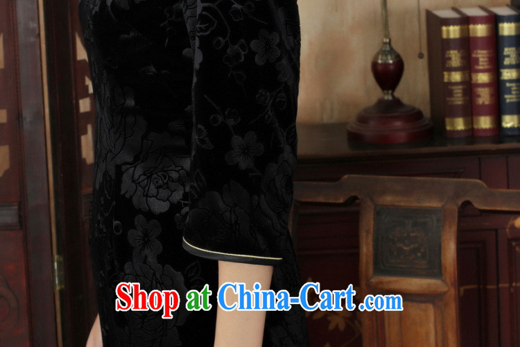 Jessup, new Pure color and elegant luxury stretch the wool long, for manually for cultivating Chinese cheongsam dress black XXXL pictures, price, brand platters! Elections are good character, the national distribution, so why buy now enjoy more preferential! Health