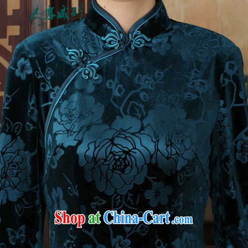Jack Plug, new, solid color and elegant, your stretch the wool long, for manually for cultivating Chinese cheongsam dress black XXXL, Jessup, and shopping on the Internet
