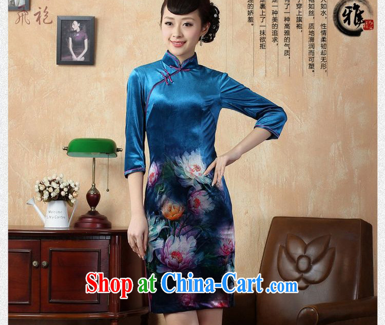 Uh, Ms. JOSEPH cheongsam dress dress improved stretch gold velour poster 7 cuff peony flower cheongsam picture color L pictures, price, brand platters! Elections are good character, the national distribution, so why buy now enjoy more preferential! Health
