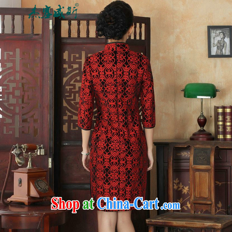 Cheng Kejie, Wiesbaden, new Ethnic Wind female, for manually tie lace gold velour Sau San Tong the cheongsam dress shown in Figure XXXL, Jessup, qipao/Tang, and shopping on the Internet