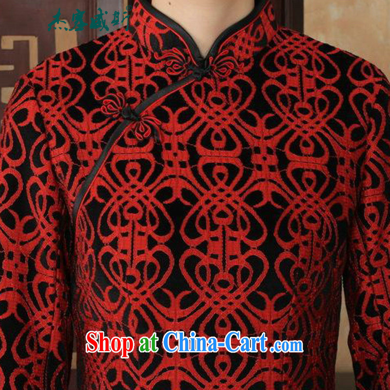 Cheng Kejie, Wiesbaden, new Ethnic Wind female, for manually tie lace gold velour Sau San Tong the cheongsam dress shown in Figure XXXL, Jessup, qipao/Tang, and shopping on the Internet