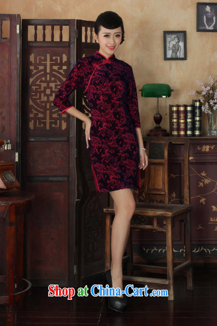 Jessup, new Ethnic Wind Women's clothes, wool, cultivating their manual for Chinese cheongsam dress of female Red XXL pictures, price, brand platters! Elections are good character, the national distribution, so why buy now enjoy more preferential! Health