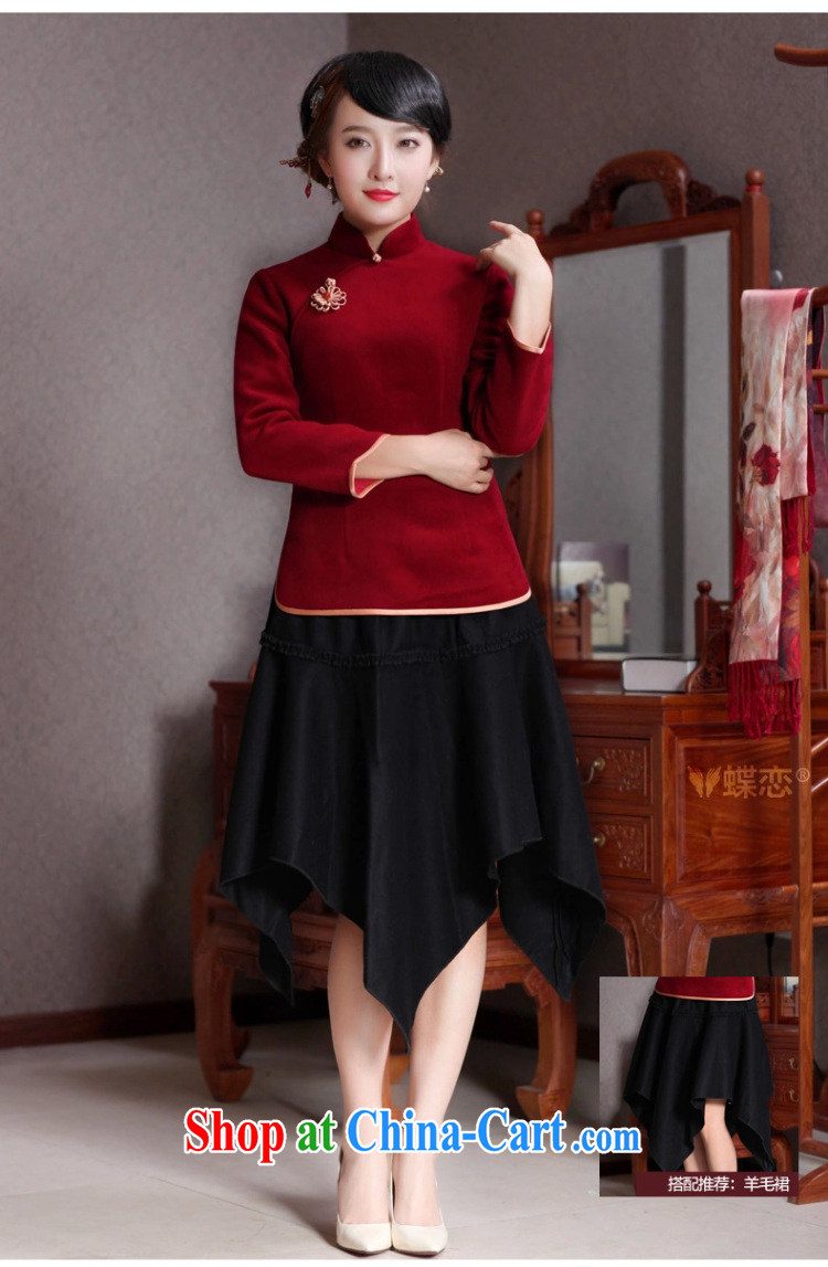 Butterfly Lovers spring 2015 the new, improved cheongsam Chinese beauty T-shirt wool? Short cheongsam 49,111 wine red XXL pictures, price, brand platters! Elections are good character, the national distribution, so why buy now enjoy more preferential! Health