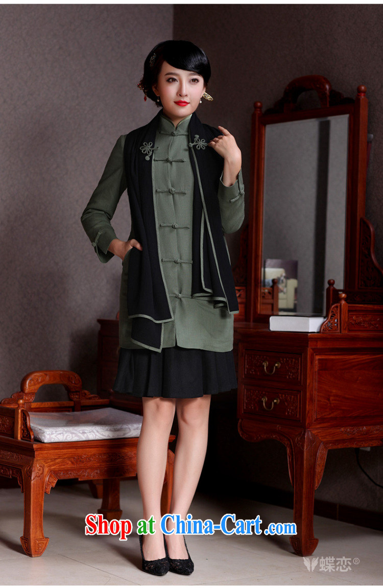 Butterfly Lovers 2015 spring new Chinese wind jacket, Ms. Tang fitted T-shirt improved fashion, long quilted coat ice light Jade terrace XXL pictures, price, brand platters! Elections are good character, the national distribution, so why buy now enjoy more preferential! Health