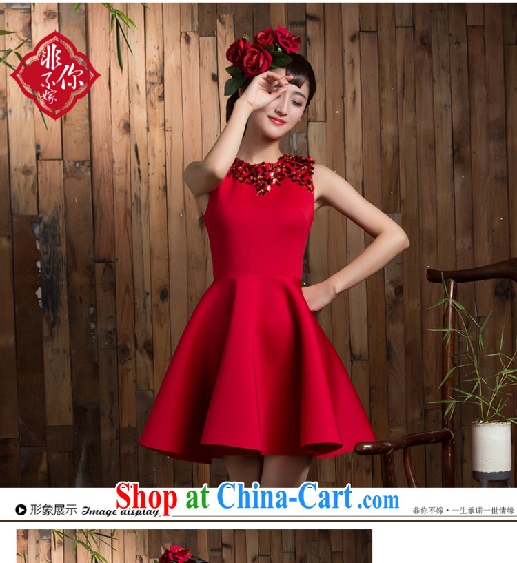 2014 new toast clothing autumn and winter wedding bridal short sleek beauty red dresses wedding dresses small red 2 XL pictures, price, brand platters! Elections are good character, the national distribution, so why buy now enjoy more preferential! Health