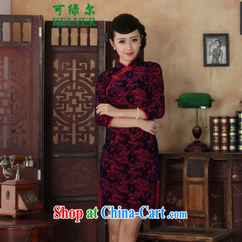 To Green, autumn and replacing Tang Women's clothes, cheongsam collar Chinese improved cheongsam ethnic wind-scouring pads beauty 7 cuff cheongsam dress - A White 3XL pictures, price, brand platters! Elections are good character, the national distribution, so why buy now enjoy more preferential! Health